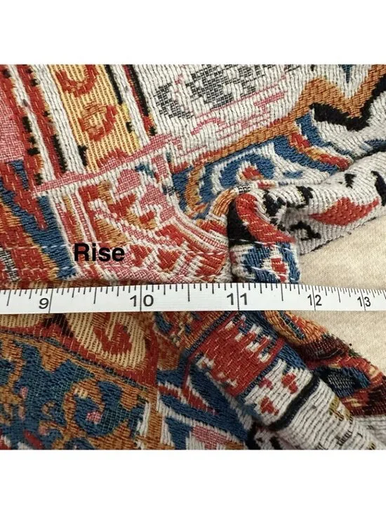 Rockstar Original Men’s Size 32 Boho Patchwork Pants Flare Leg Orange Tribal - Picture 9 of 11